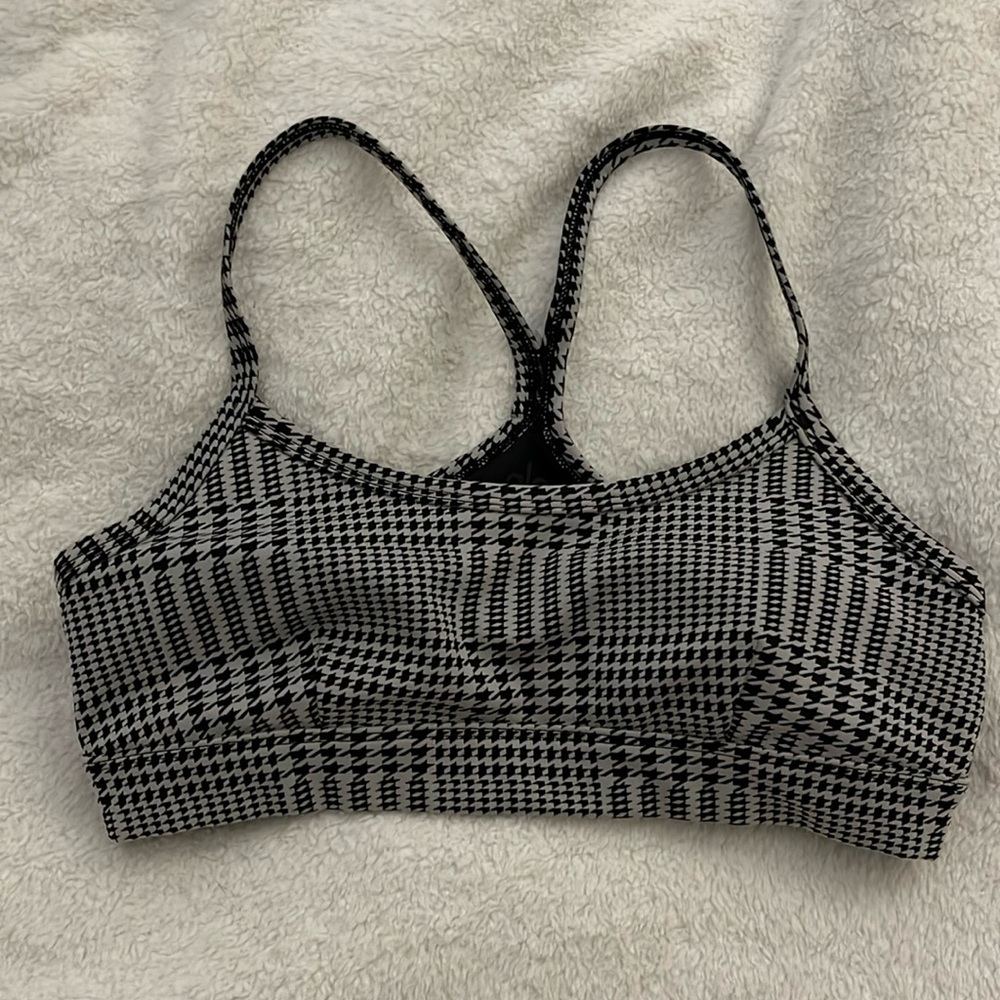 alo houndstooth bra
